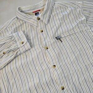 The North Face Mens L/G Long Sleeve‎ Striped Button Down Shirts